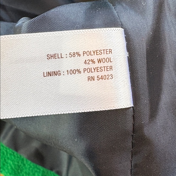 Old Navy sz L Kelly green wool blend preppy pea coat - Picture 8 of 10